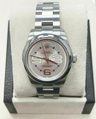Rolex Midsize 177200 31mm Oyster Perpetual Stainless Steel Silver Dial Box Paper 2