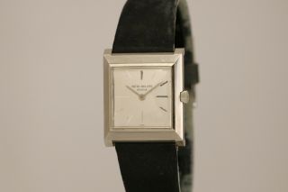 Vintage Patek Philippe Square 18K White Gold Mechanical Watch 1960s Ref 3404 2