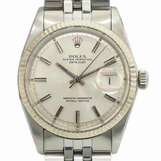 Rolex Oyster Perpetual Datejust Mens Watches Automatic 1601 Ss×k18wg Silver.