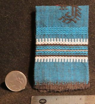 Teal Guatemalan Blanket Bedspread Tablecloth Estate - Ok 1:12 Mini Mi0802