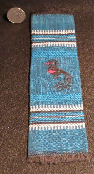 Teal Guatemalan Blanket Bedspread Tablecloth Estate - OK 1:12 Mini MI0802 3