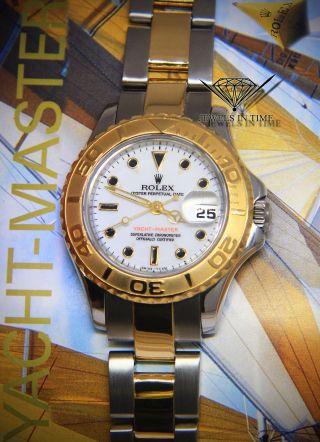 Rolex Yacht - Master 18k Yellow Gold & Steel White Dial Ladies 29mm Watch 69623 2
