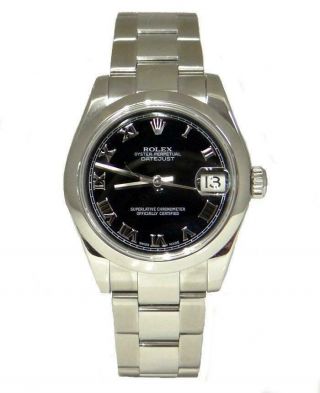 Ladies Midsize Rolex Oyster Perpetual Datejust Stainless Steel 31mm 178240