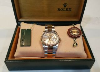 Mens Rolex Datejust 18k Yellow Gold And Stainless Steel Watch Oyster Band 16233