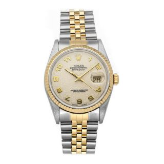 Rolex Datejust Auto 36mm Steel Yellow Gold Mens Jubilee Bracelet Watch16233