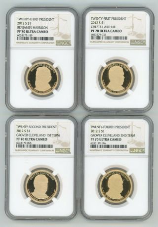2012 S Presidents Dollar $1 Set Ngc Pf 70 Ultra Cameo 6033179 - 189 Justice
