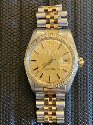 Rolex Datejust Yellow Gold & Stainless Steel Jubilee Band Authentic