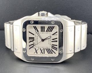 Cartier Santos 100 Large Roman Dial Ref.  W200737g Stainless Steel Automatic