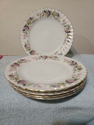 1960s Creative Fine China Japan 2345 Regency Rose 9 " Dinner Plates Set Of 5