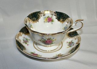 Vintage Royal Albert Bone China Empress Series " Cleopatra " Tea Cup & Saucer 1983