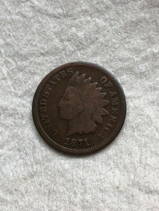 1871 Indian Head Cent - Bold " N "