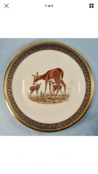 Whitetail Deer Woodland Wildlife Lenox Decorative Collector Plate Limited Ed - Box