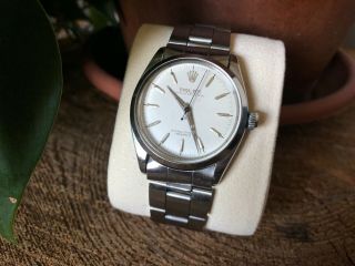 Rolex Oyster Perpetual 34mm Stainless Steel Automatic Watch Vintage