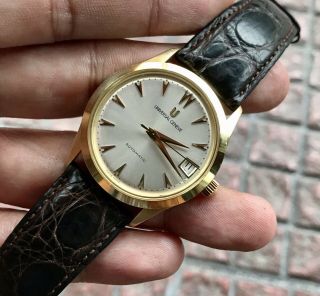 Rare Universal Geneve Date Polerouter Auto Watch Solid 18k Rose Gold Cal 1 - 69