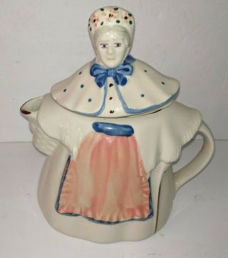 Vintage Shawnee Pottery Granny Ann Teapot Orange Apron