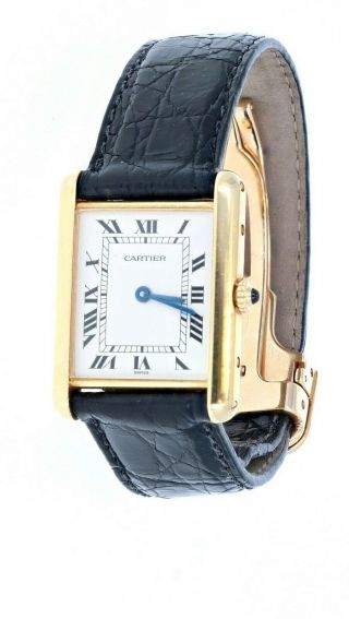 Wow Cartier 18k Louis Tank 1140 Rectangle Quartz Wristwatch