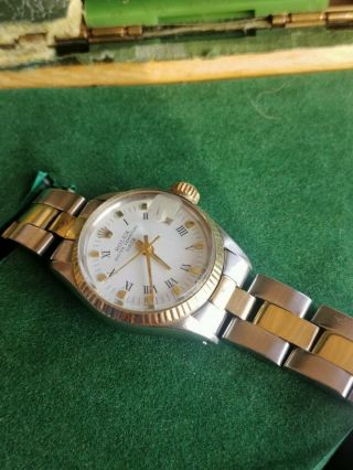 Vintage Rolex Oyster Perpetual Date Ladies Watch Gold & Steel.  Ref 6516 Cal 1161
