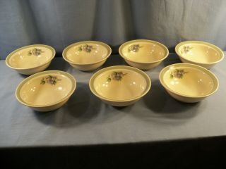 Set Of 7 Pfaltzgraff Garden Party Pattern Soup Or Cereal Bowls 6 1/8 " Wide