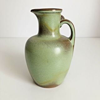 Vintage Frankoma 8 Prairie Green 7” Pitcher Vase Pottery - Pretty