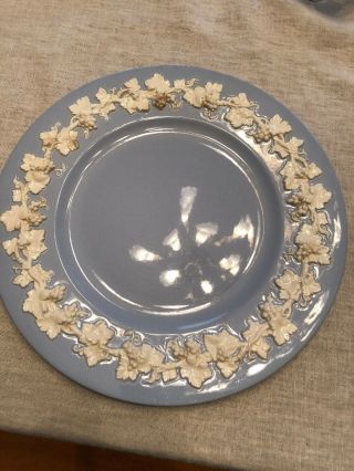 Wedgwood " Queensware Embossed " (lavender Blue) Dinner Plate 10 - 1/2”