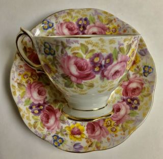 Royal Albert Fine Bone China Teacup & Saucer - English (serena) Vintage