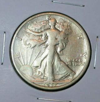 1917 - D Reverse Walking Liberty Half Dollar.