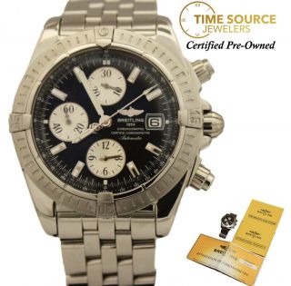 Breitling Chronomat Evolution Automatic Stainless Steel A13356 44mm Papers Watch