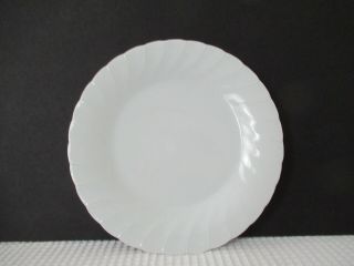 Sheffield Bone White Fine Porcelain China Japan Swirled 4 Dinner Plates