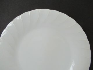 Sheffield Bone White Fine Porcelain China Japan Swirled 4 Dinner Plates 3