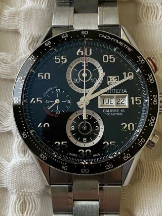 Tag Heuer Carrera Calibre 16 Day - Date Chronometer Cv2a10 Wrist Watch