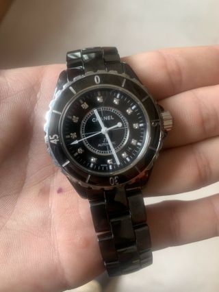 Chanel J12 Wrist Watch Black Ceramic 38mm