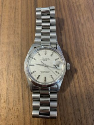 Mens Vintage Rolex Oyster Perpetual Date 36mm Watch Stainless Steel Watch