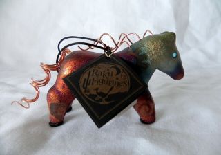 Jeremy Diller Raku Pottery Spirit Pony Figurine