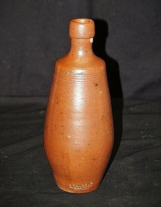 Old Vintage Stoneware Pottery Crock Stout Beer Bottle By A.  Rangel R.  Portugal