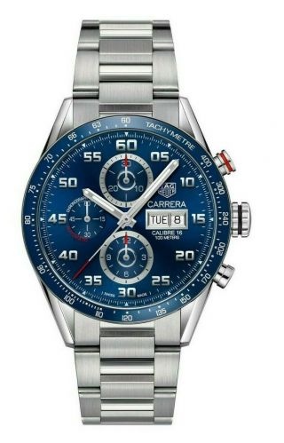 Tag Heuer Carrera Automatic Chronograph Blue Dial Men 
