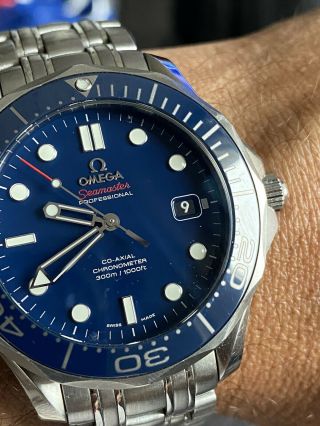 Omega Seamaster Diver 300m Co - Axial Master Chronometer Watch - Steel On Steel