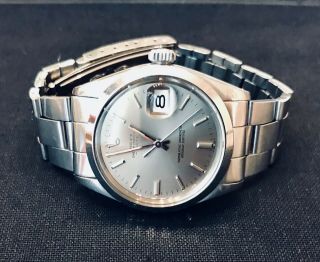 1976 Rolex Oyster Perpetual 1500 Silver Men’s Watch With Certificate