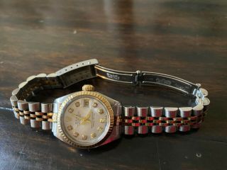 Ladies Gold Two Toned Rolex Oyster Perpetual Datejust With Diamonds