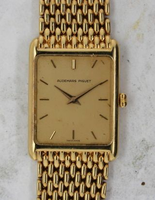 Vintage Audemars Piguet Time Only Dress Wristwatch 18kt Yellow Gold Rare Nr