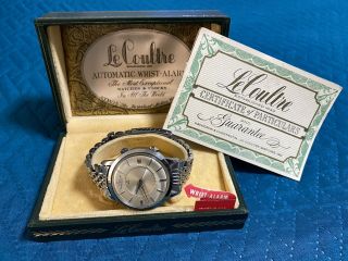 Vintage 60’s Jaeger LeCoultre Memovox Alarm Watch Cal.  825 Box & Paper 2
