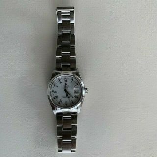 Rolex Oyster Perpetual Date Ref 15200 T Serial W/ Rolex Papers White Dial Roman