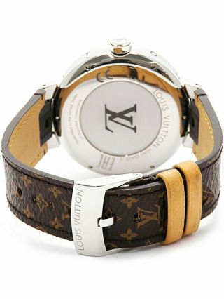 LOUIS VUITTON TAMBOUR HORIZON QA000Z Men ' s Smart Watch Leather w/Box 3