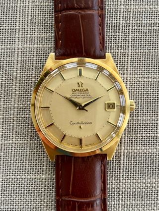 Omega Constellation 168.  025 " Pie Pan " 18k Yellow Gold - Unpolished 100