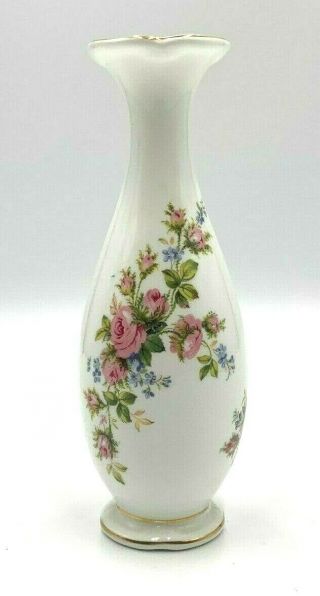 Royal Albert Moss Ross Bone China Bud Vase 7.  5 Inches Tall
