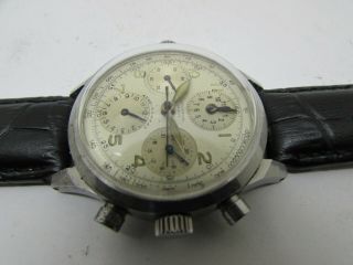 Rare Vintage 50 ' s Universal Geneve Aero - Compax Chronograph Men Watch 3