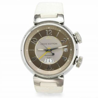 Louis Vuitton Tambour GMT Reveil Q1155 Alarm Automatic Men ' s Watch 41.  5mm Box 3