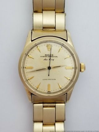 Scarce Rolex 5506 Air King Gold Clad Mens Oyster Perpetual Vintage