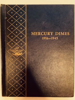 Mercury Dimes 1916 - 1945 In Whitman Album 43 Dimes (list Of Coins Below)