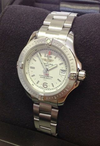 Breitling Colt Lady A77388 Silver Dial Serviced By Breitling