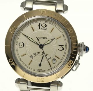 Cartier Pasha 38mm W31012h3 Ss/solid Gold Automatic Men 